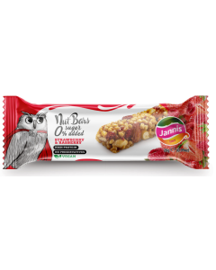NUTS BAR STRAWBERRY & RASPBERRY 28GR 0% SUGAR