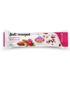 SOFT NOUGAT BAR WITH CRANBERRIES & ALMONDS 35GR